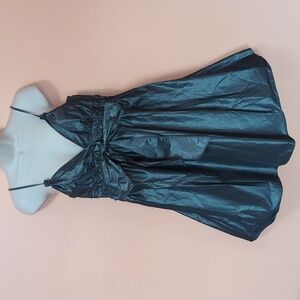 MAX STUDIO Gunmetal BOW TIE Dress LUREX Blend  M